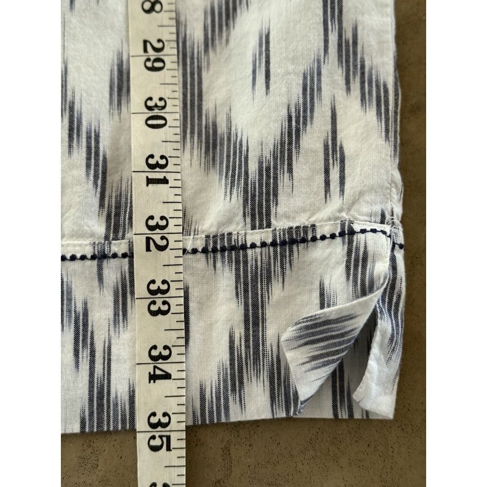 Toad & Co Size XS Shakti Ikat Dress White Grey Sleeveless Front Tie 100% Cotton - Picture 10 of 10